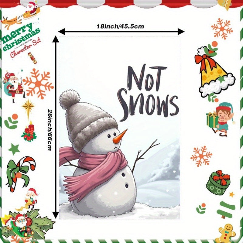 Christmas Towel Snowflake Deer Snowman Design 18x66.04cm Festive Decor