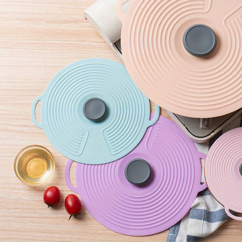 Oshxona aksessuari: Qaynatishdan himoya qiluvchi silikon qozon qopqog'i va ko'p maqsadli pishirish qopqog'i, PET materialidan tayyorlangan, turli xil pishirish idishlari uchun changdan himoyalovchi asbob.