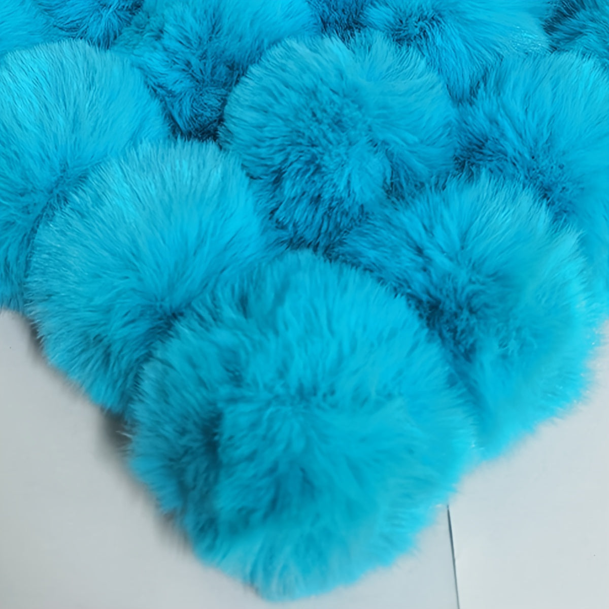 Set of 20 8cm Faux Rabbit Fur Pom Pom Keychains Fluffy Balls for Hats Bags and Accessories