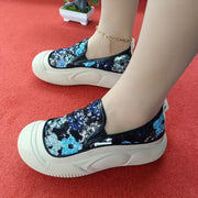 Women's Floral Glitter Casual Sneakers with Cushioned Insole and Rubber Sole