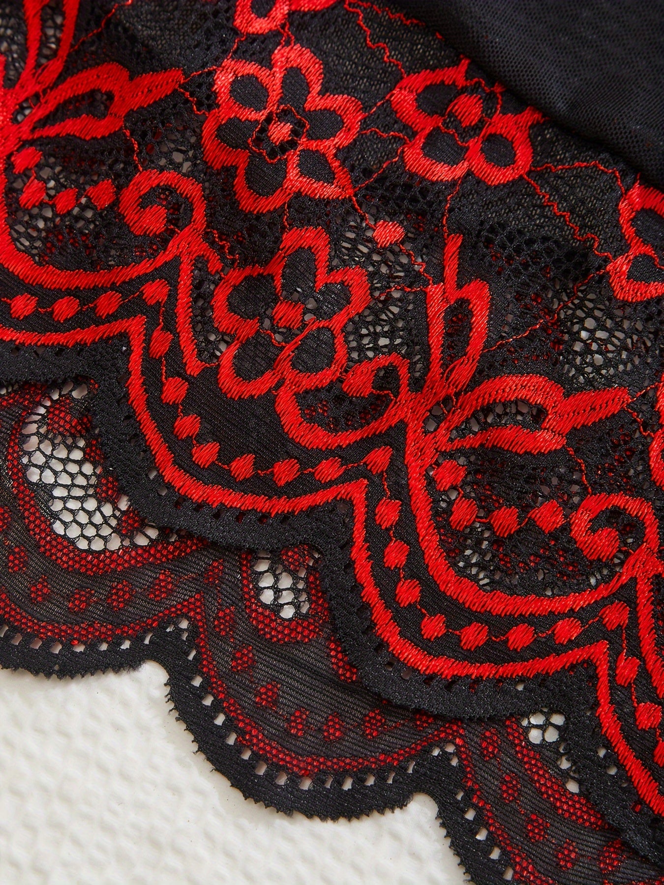 Ayollar uchun sexy ichki kiyimlar to'plami, katta o'lcham, satinning erotik ichki kiyimlari, qizil, plus o'lcham