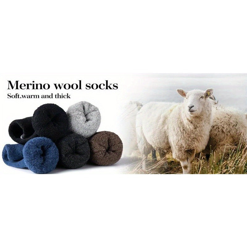 Besh juft erkaklar uchun 100% jun to'qima, bir xil rangda, havo o'tkazuvchi, namlikni yutuvchi, qalin, issiq crew socks ichki va tashqi foydalanish uchun.