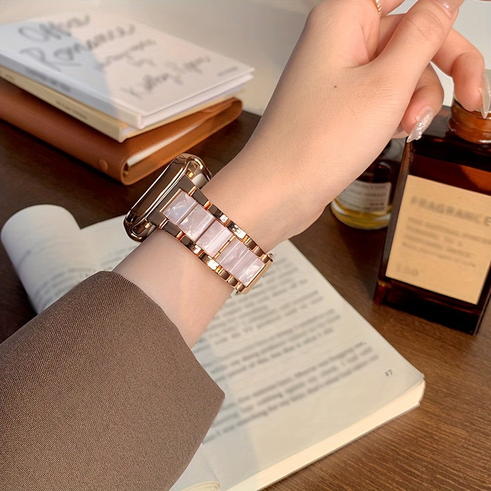 Stainless Steel and Resin Smartwatch Band for 38mm to 45mm Sizes