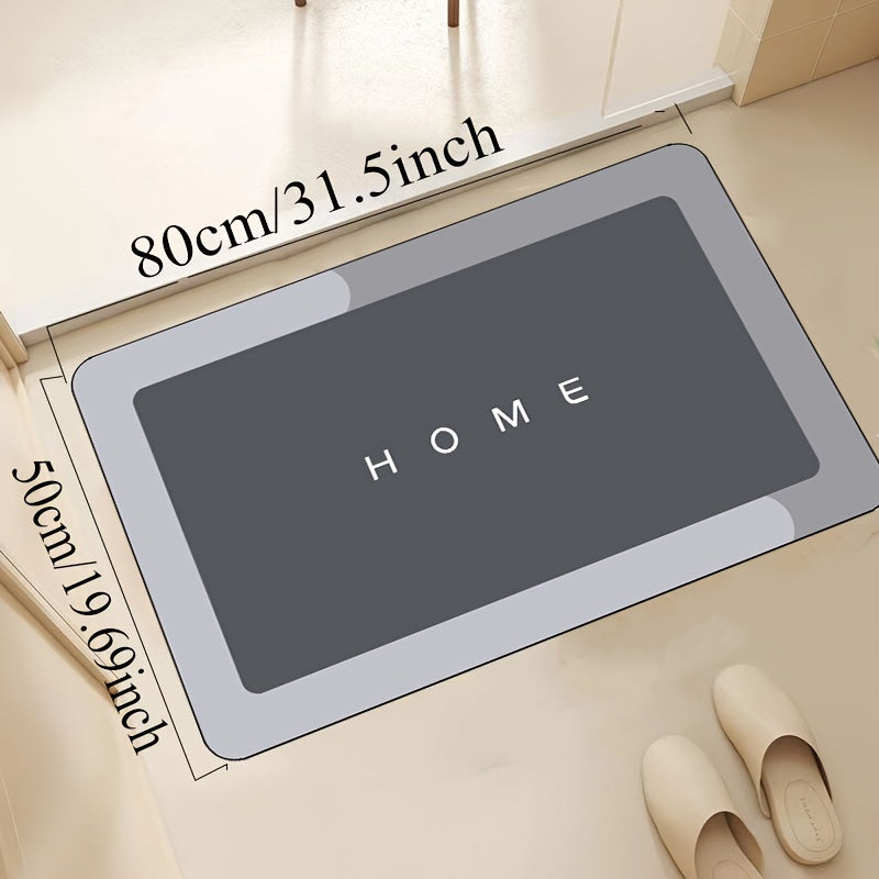 Set of 3 Non-Slip Diatomaceous Earth Bathroom Floor Mats Quick-Drying Soft for Shower Tub Door Outdoor