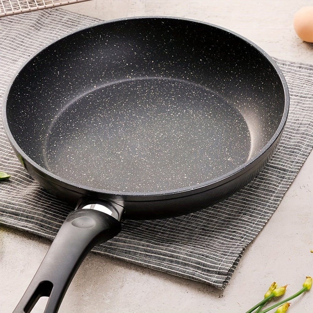 Cast Iron Skillet 26cm Non-Stick Marble Coating PFOA-Free Gas Stove Compatible