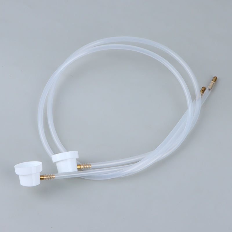 2 Белых жидкостных расширительных шланга для насадок для аэрозольных баллонов - 60см/23.62дюймов, материал PP, дизайн с триггером, универсальная распылительная насадка