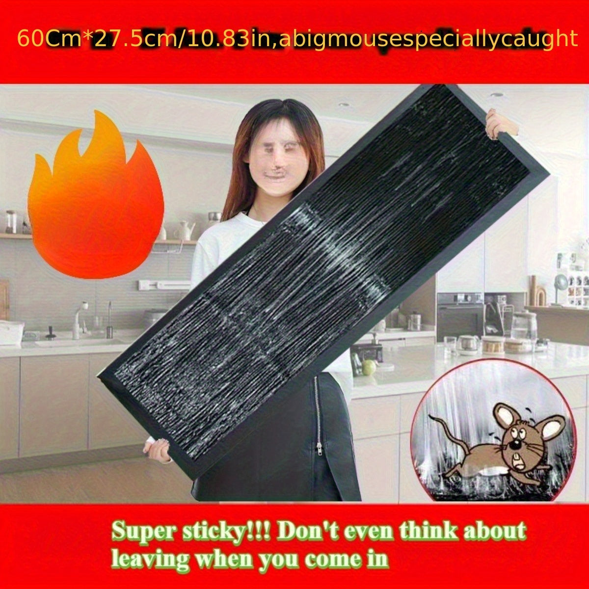 2 piezas de trampas para ratones transparentes, placa adhesiva, repelente de roedores para uso doméstico, material PP