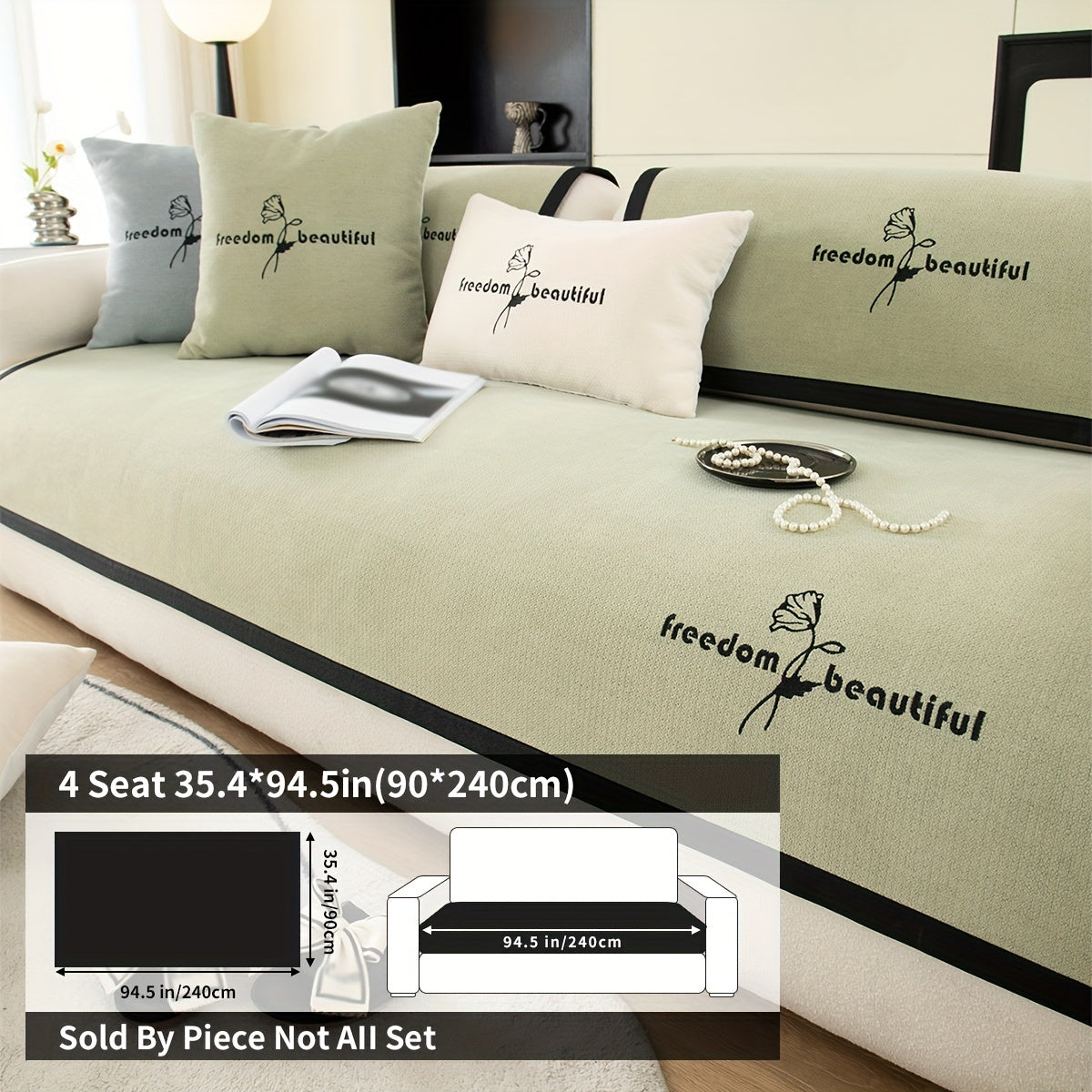 Современная накидка на диван из полиэстера для кресла, loveseat, 3-4 местного секционного