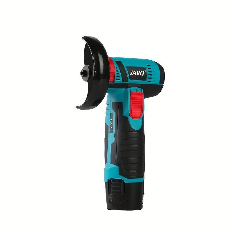 12V Electric Angle Grinder with 19500RPM and European Plug Cyan
