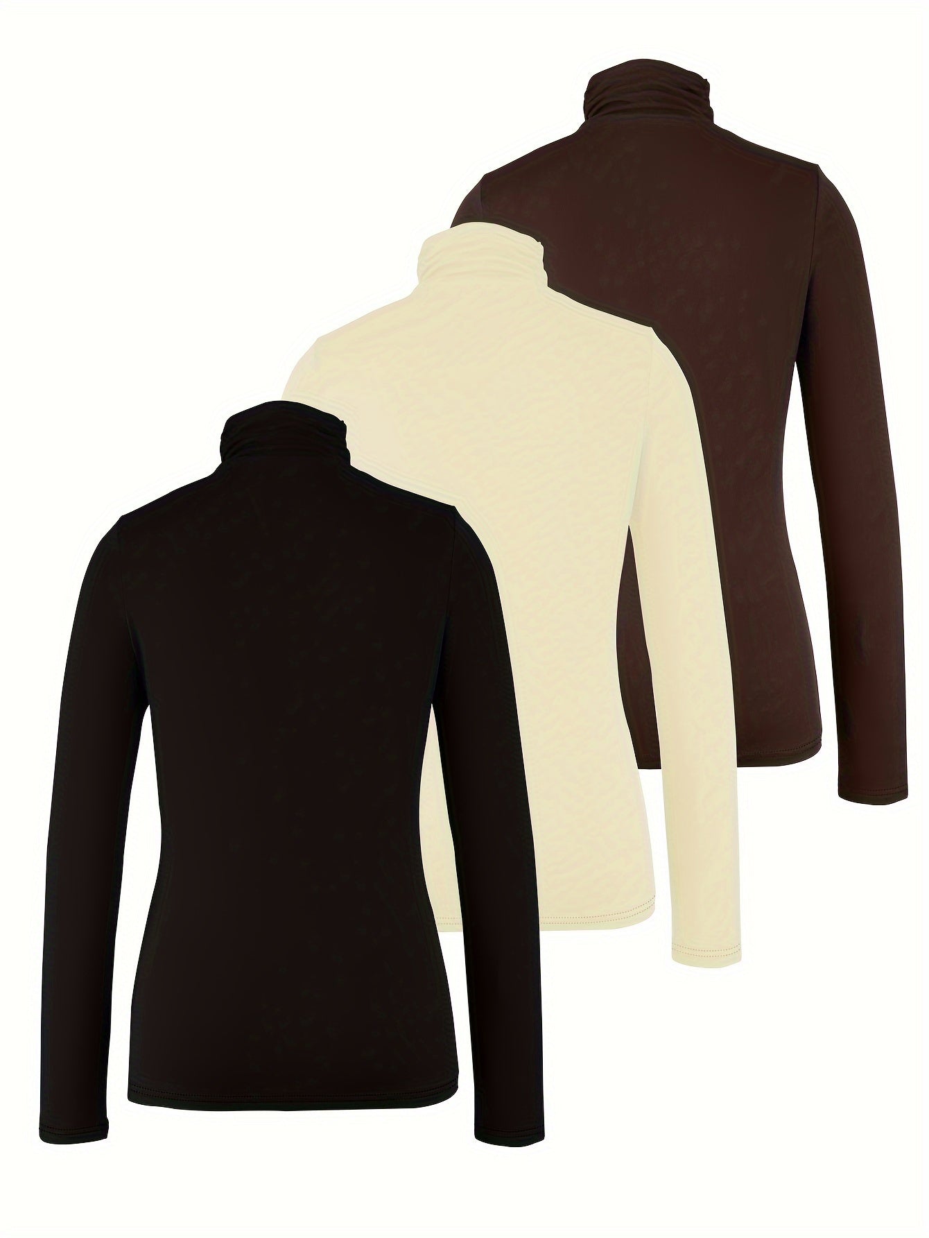 Men's Pajama Set Slim Fit High Collar Autumn Winter Three-Pack