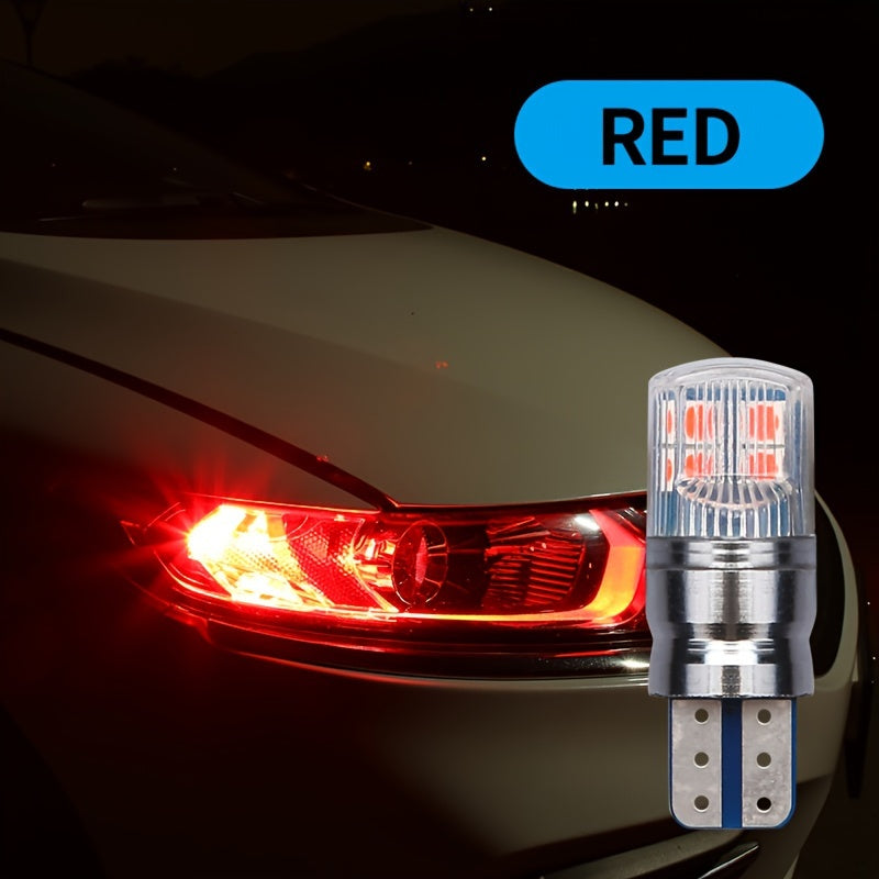 2pcs T10 W5W W16W LED Car Lights Dual-Color 3030 8SMD Canbus Error-Free