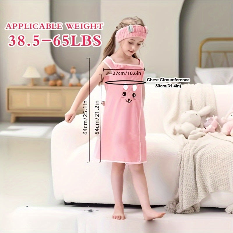 Baby Bath Towel with Rabbit Ears Soft Cotton Kids Towels for Children