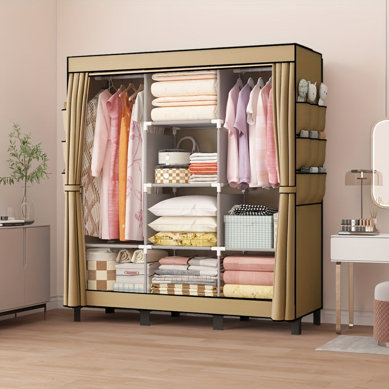 Qora mato shkaf, yon choʻntaklar bilan, 1m3 saqlash tashkilotchisi