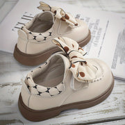 Girls Loafers with Bowknot Non-Slip Lightweight All-Season Casual Shoes