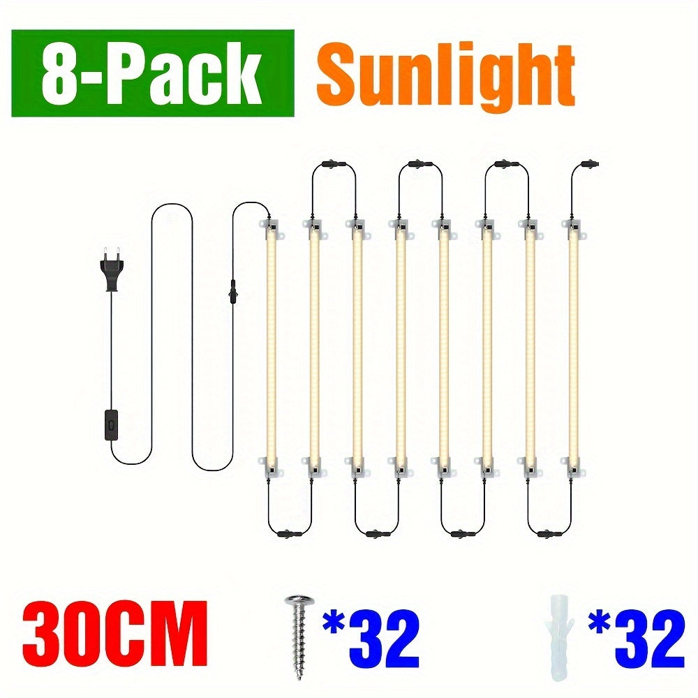 220V Full Spectrum LED Grow Light with 12 Heads 50cm for Indoor Plants Hydroponics Greenhouse