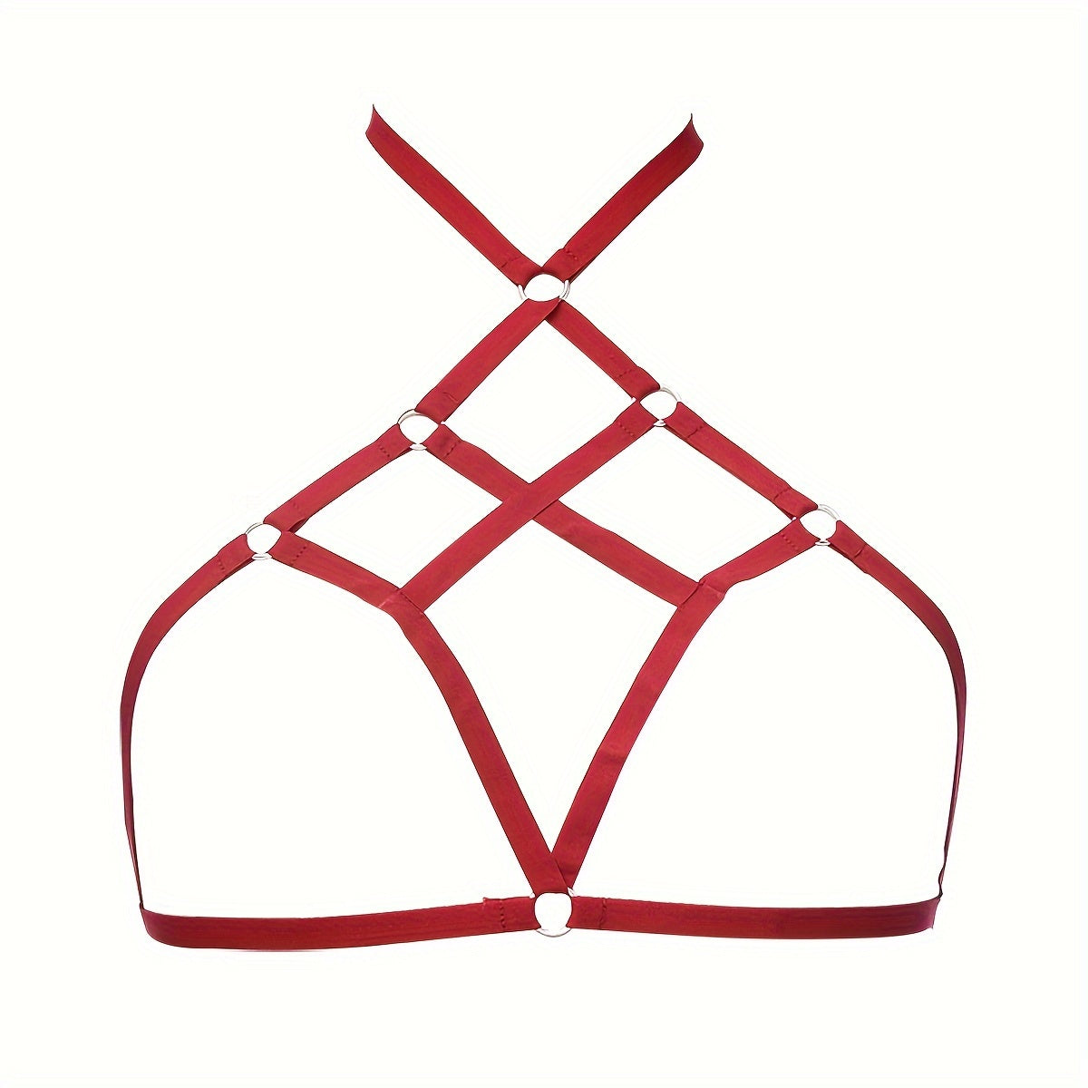Hollow Cross Strappy Lingerie Bra for Nightclub Party