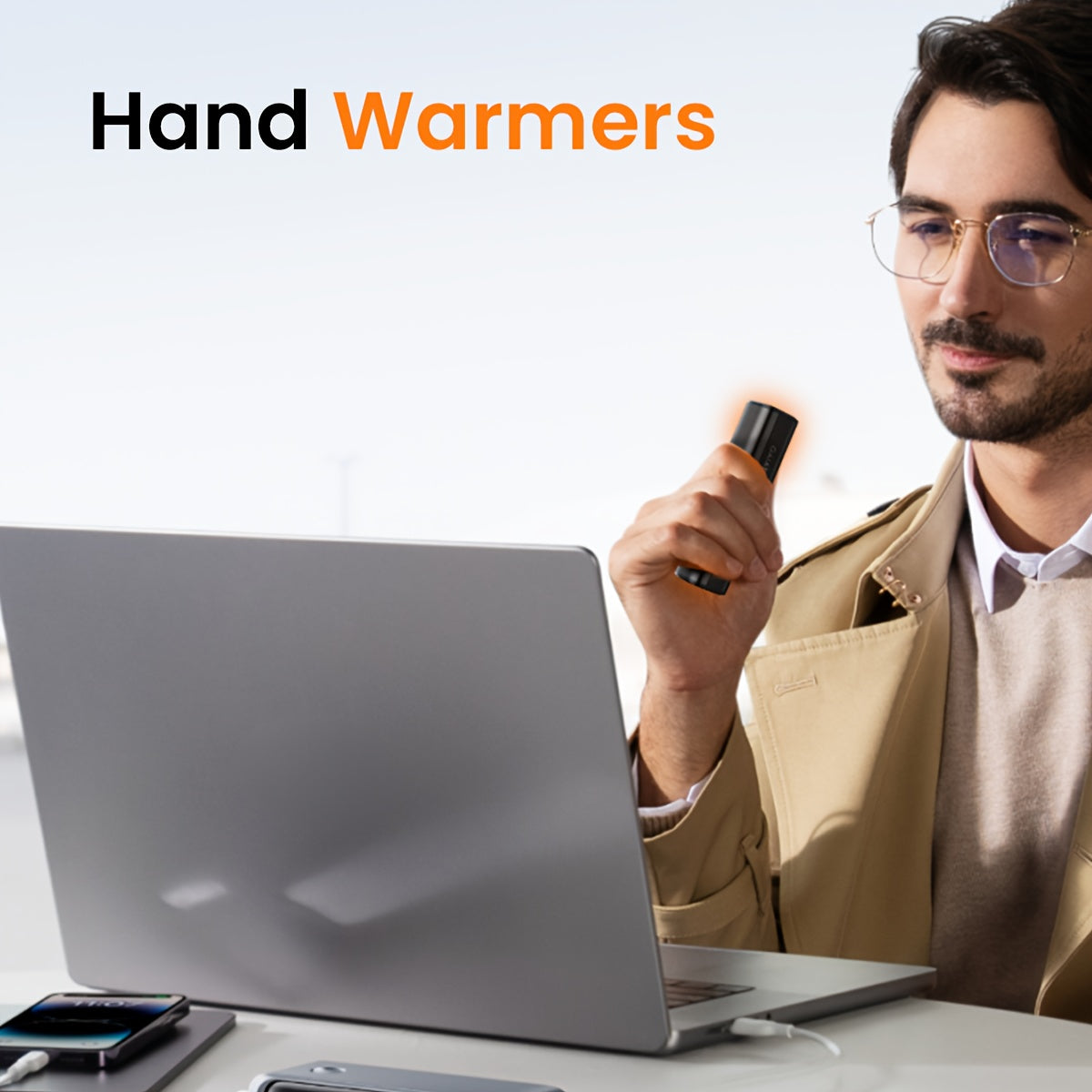 USB Rechargeable Hand Warmer 3-Speed Adjustable Portable Winter Outdoor Heating