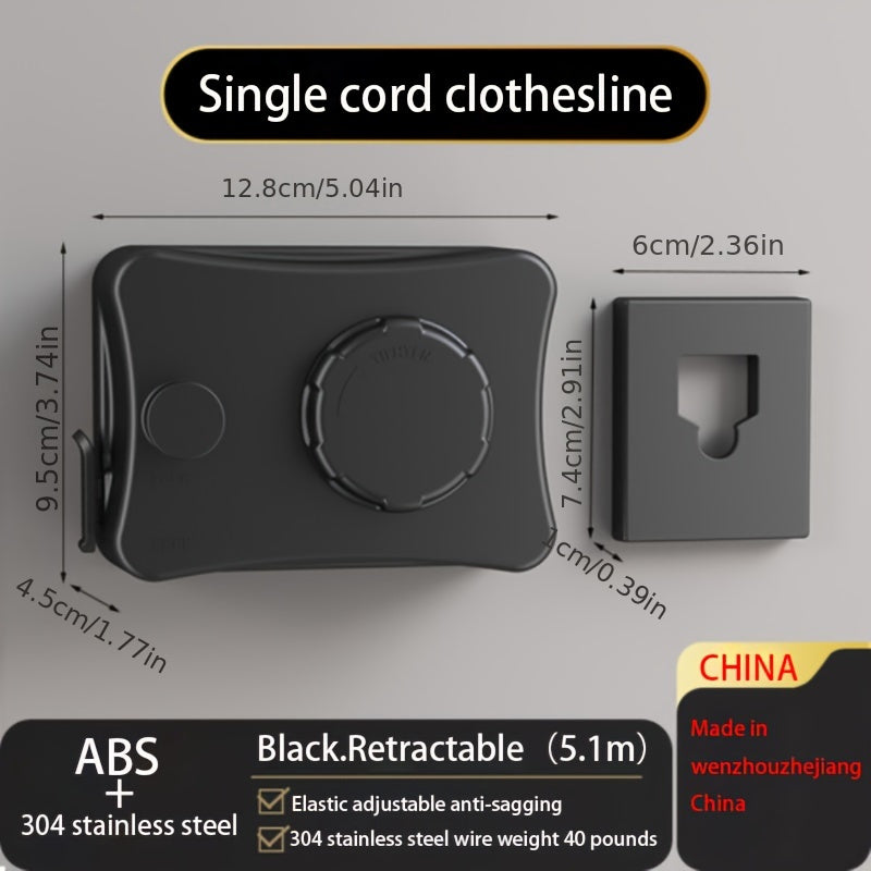 Одноразовая невидимая выдвижная веревка для одежды из нержавеющей стали для использования в помещении и на улице. Идеально подходит для хранения на балконе и способна выдерживать тяжелые нагрузки. Оснащена тросом из нержавеющей стали 304.
