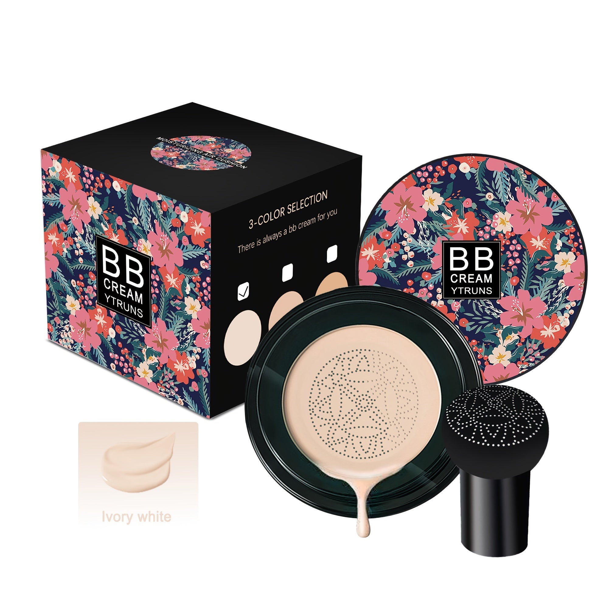 Base de maquillaje en polvo con aire hidratante para mujer, cobertura total, aspecto natural y radiante