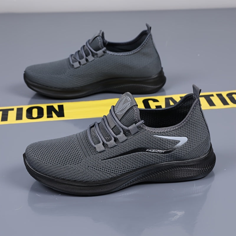 Men's Breathable Knit Sneakers for Outdoor Sports Casual Shoes