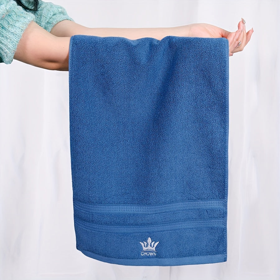 6-Piece Cotton Face Towels with Crown Embroidery for Bathroom and Dressing Room