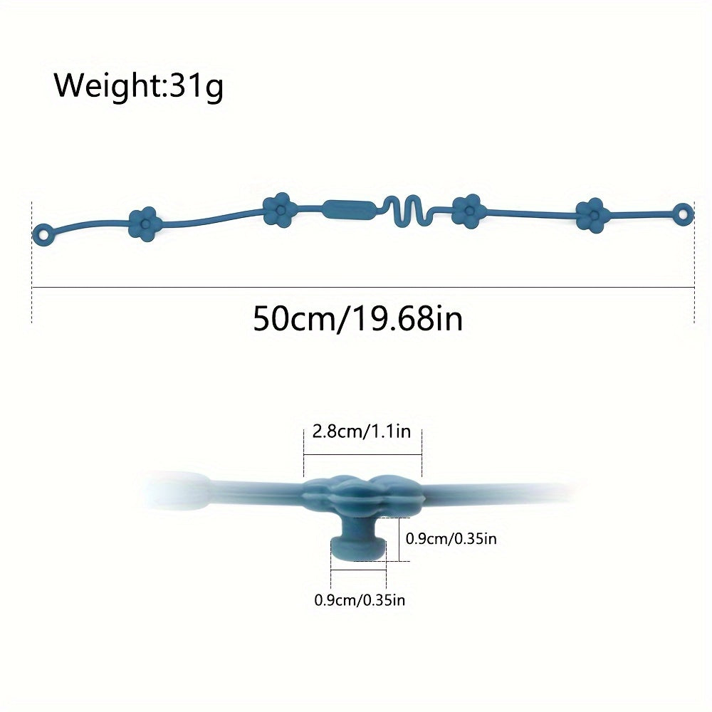 Baby Pacifier Clip Silicone Flower Design Adjustable for 0-3 Years