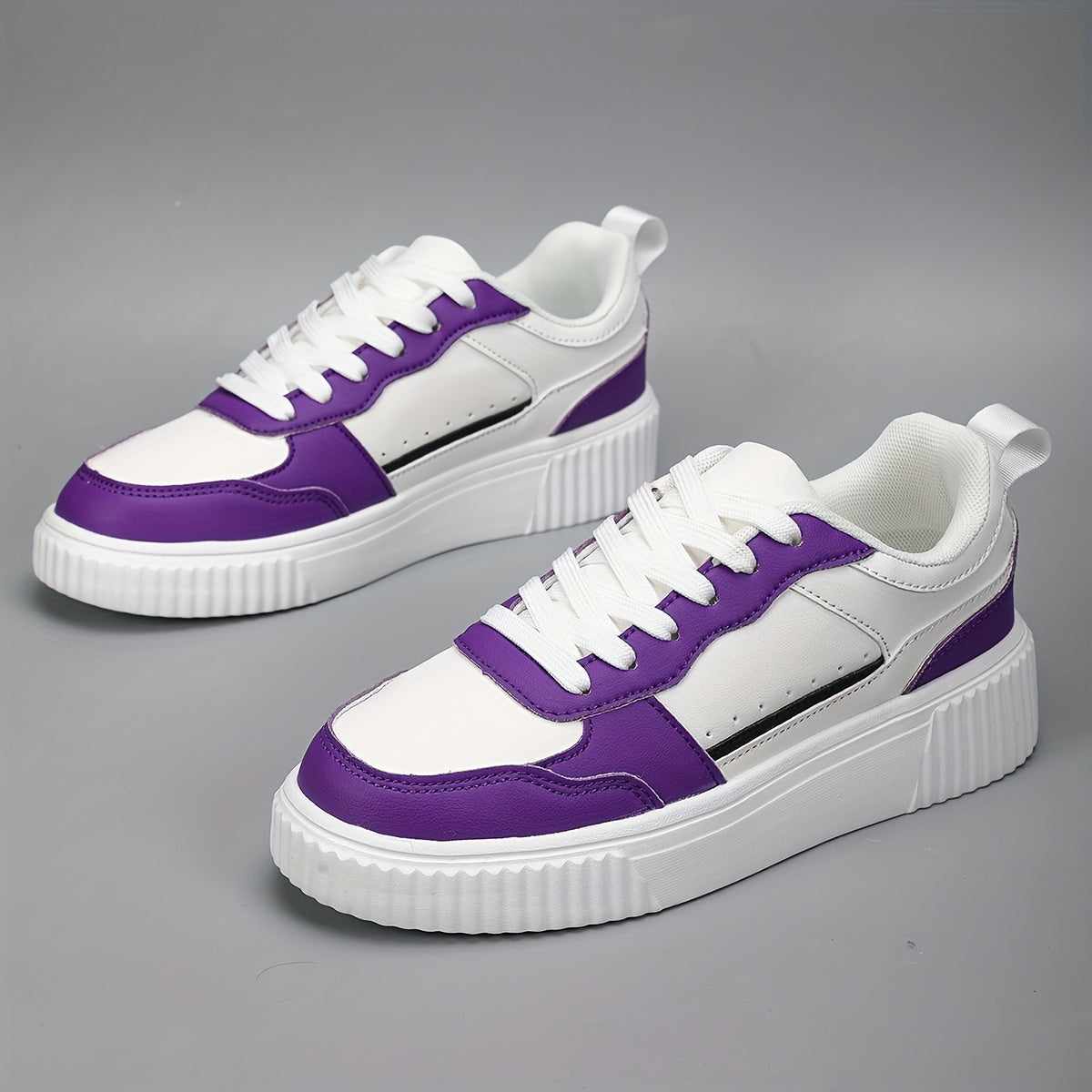 Pink White Color-Block Casual Sneakers for Women Low-Top Running Shoes