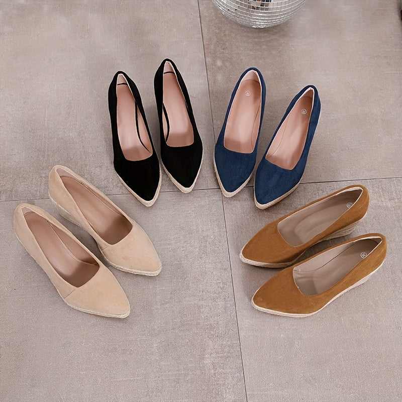 Women's Straw Weave Single Strap Sandals Casual Thick Sole Shoes