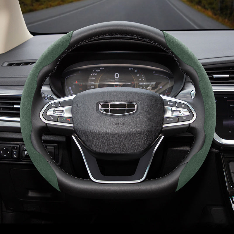 Universal Fleece Anti-Slip Ultra-Thin Steering Wheel Cover for All Seasons