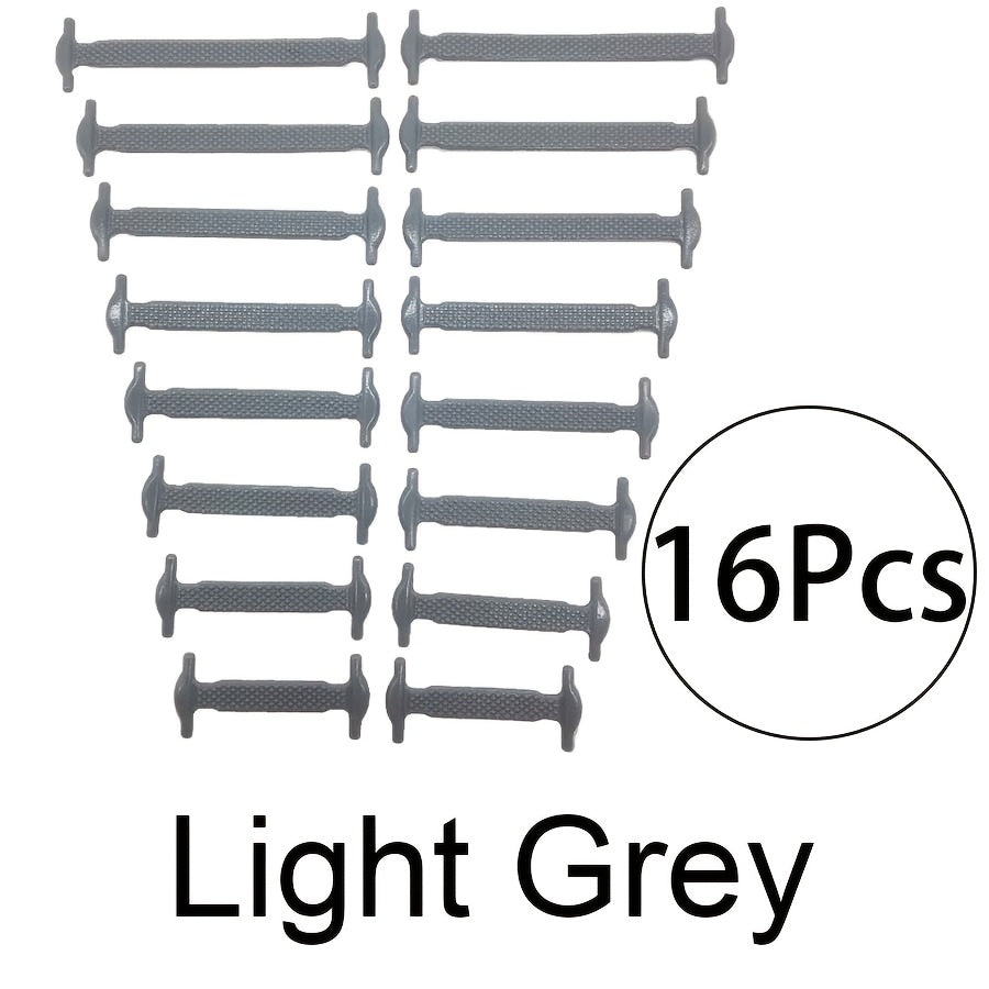 16 Pcs Elastic No-Tie Shoelaces Silicone Quick-Fit Durable Replacement