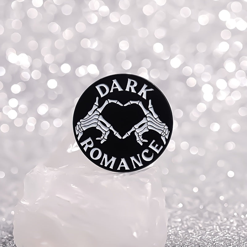 Черно-белая круглая медальонная эмалированная нашивка из сплава для рюкзаков и одежды 1/4 шт.