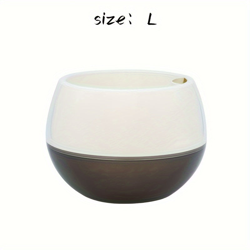 Modern Self-Watering Planter Round Plastic Indoor Outdoor Low-Maintenance