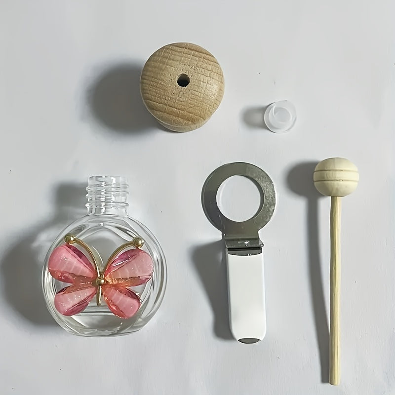 Car Decor Reusable Glass Bottle Essential Oil Diffuser Decorative Empty Bottle