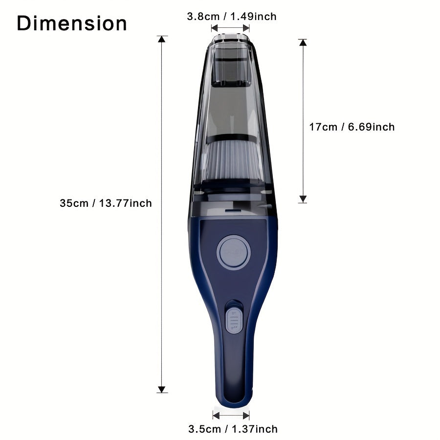 Handheld Cordless Wet Dry Vacuum Cleaner for Home Car Rechargeable Compact