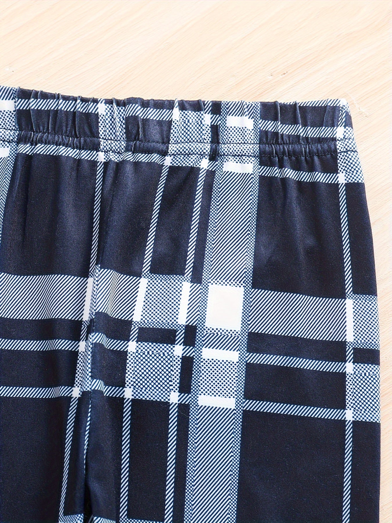 Boys' Cozy Plaid Pajama Set Long Sleeve Top and Pants for Spring Fall Kids 12 and Under