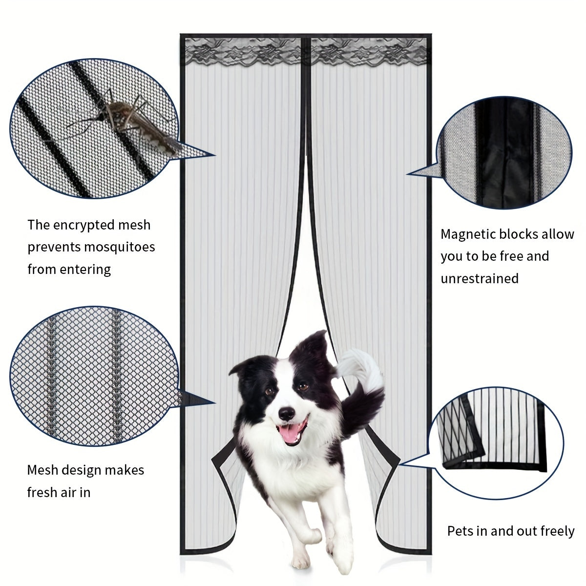 Магнитная москитная сетка для кухни и гостиной, противомоскитная, самозакрывающаяся летняя сетка