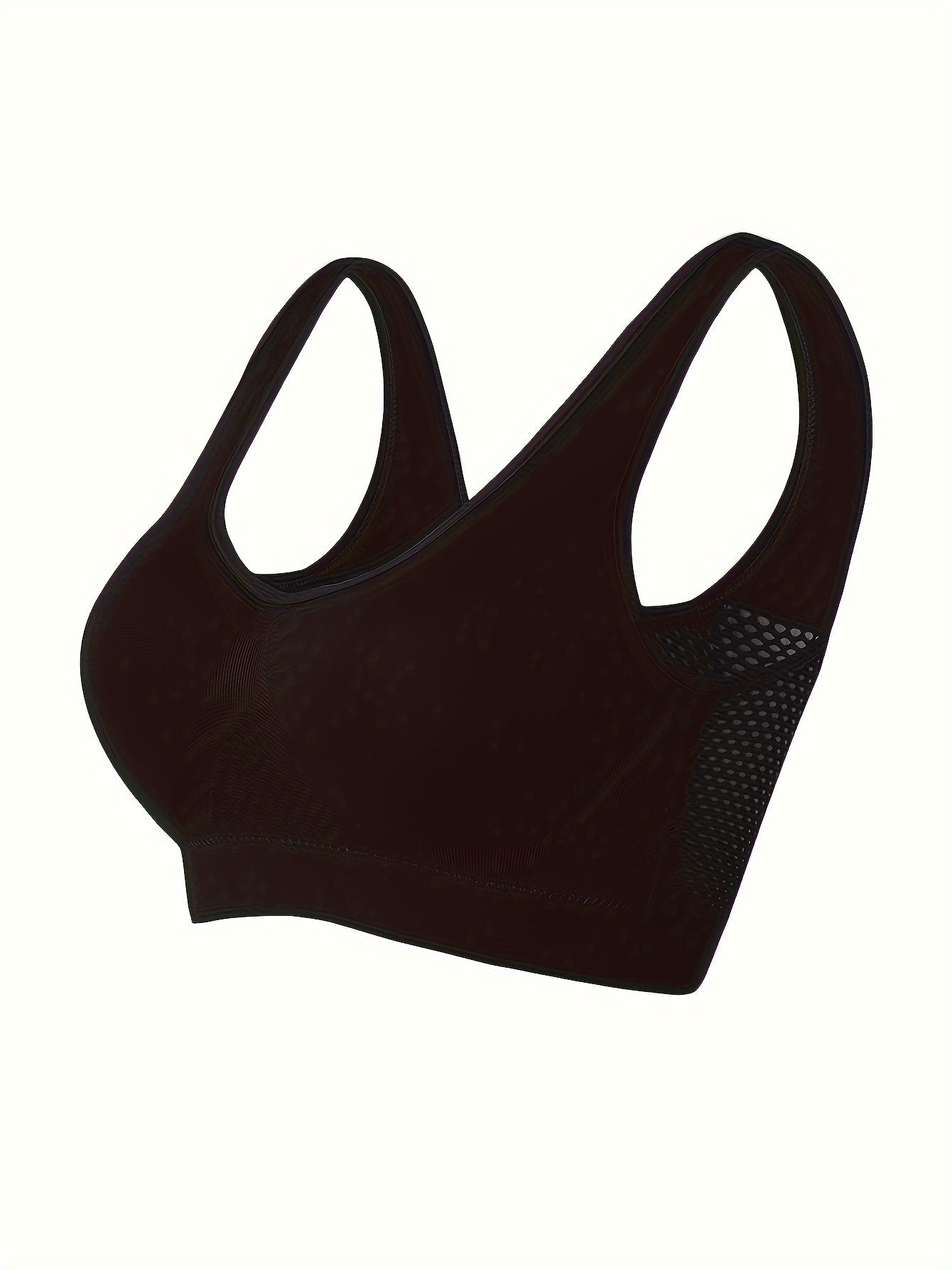 Sujetadores deportivos sin costuras de talla grande para mujer con escote en V, paquete de 8, cobertura total, con elasticidad