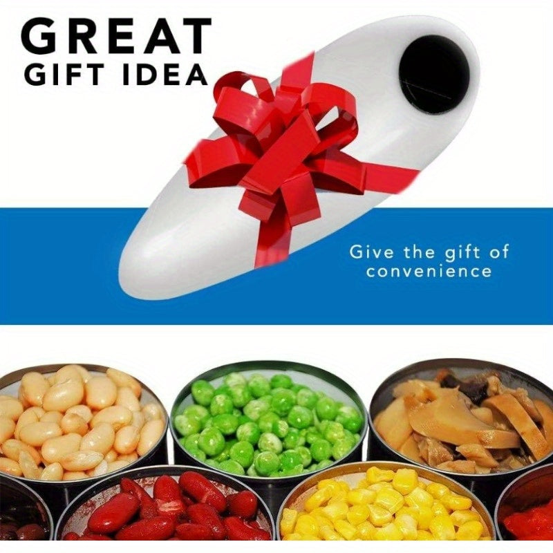 Bepul shisha tutqich bilan portativ elektr koni va bankani ochuvchi, keksa odamlar uchun qo'ldan ozod dizayn, jarohat va zo'riqishni oldini oladi, batareyali ishlaydi (Oq).