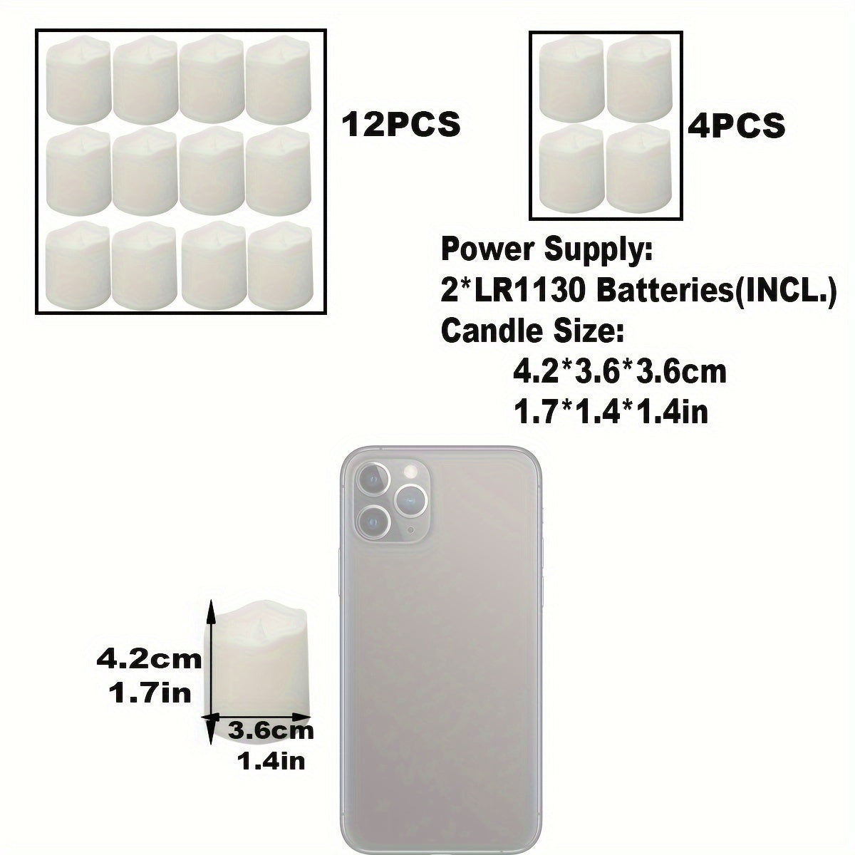 12 velas LED sin llama para bodas, cumpleaños, vacaciones y decoración del hogar