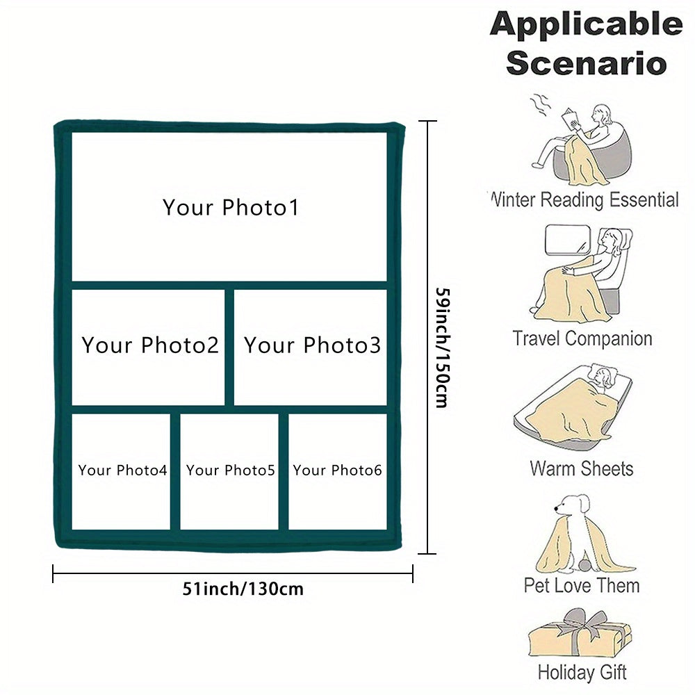 Custom Photo Blanket Soft Flannel Throw Personalized Gift for Home and Travel