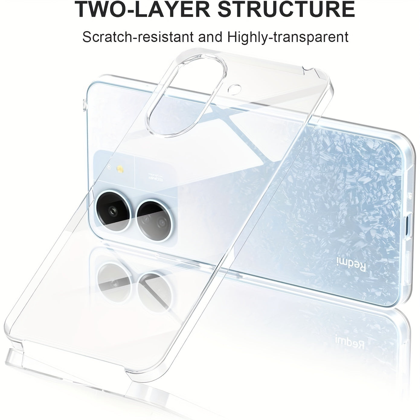 360 Full Body Phone Case for Xiaomi Models with Double Transparent Cover and Screen Protector