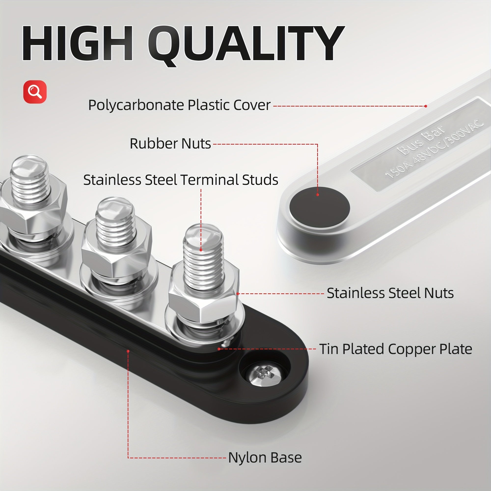 Мини-блок распределения питания, шина 150A, 12V, 48V DC, 300V AC, морской, автомобильный, солнечный