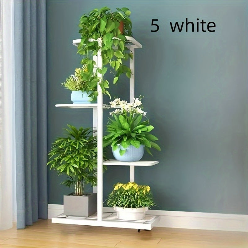 Металлическая подставка для растений с несколькими ярусами, для использования внутри и снаружи, складная железная витрина для балконов и гостиных
