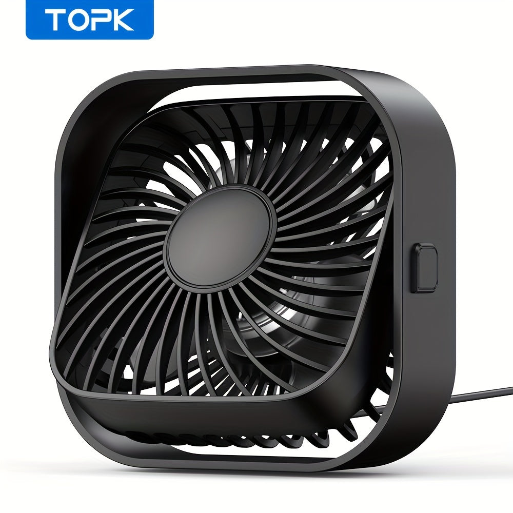 Mini USB Desk Fan Personal Portable Quiet Brushless Motor 4ft Cable