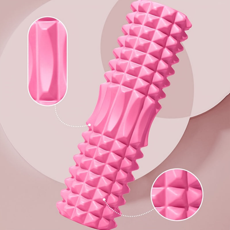 Mini Foam Roller with EVA Massage Bumps for Deep Tissue Relief Pink Purple Blue
