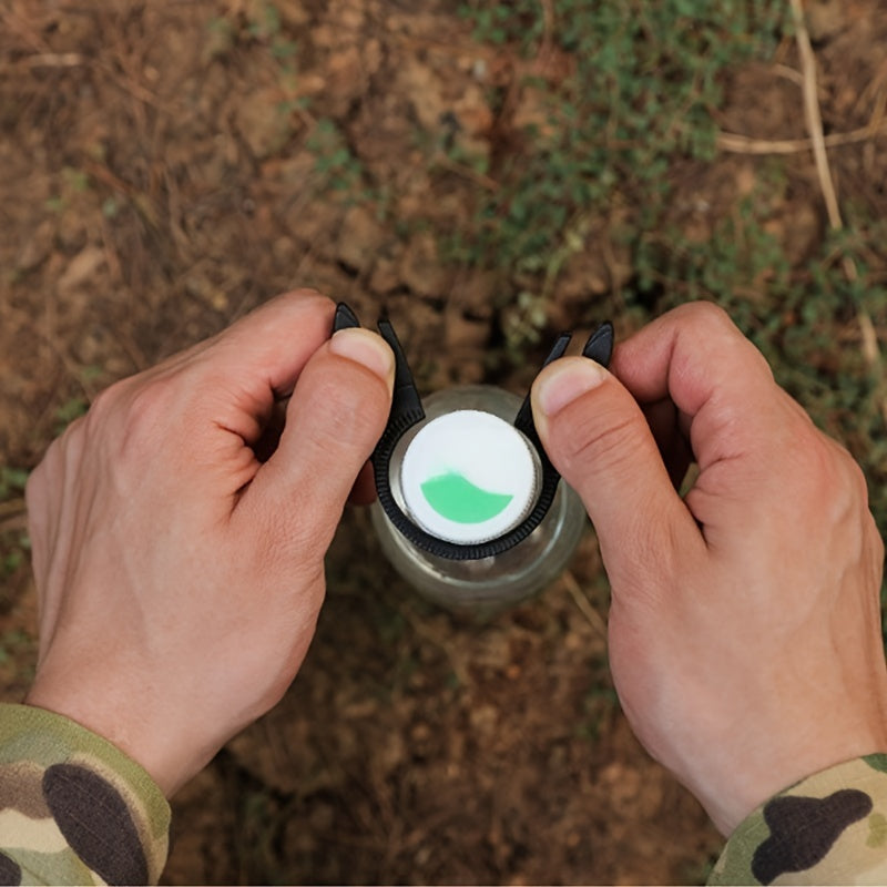 Nylon Water Bottle Holder with Carabiner Clip for Hiking Camping Outdoor Activities