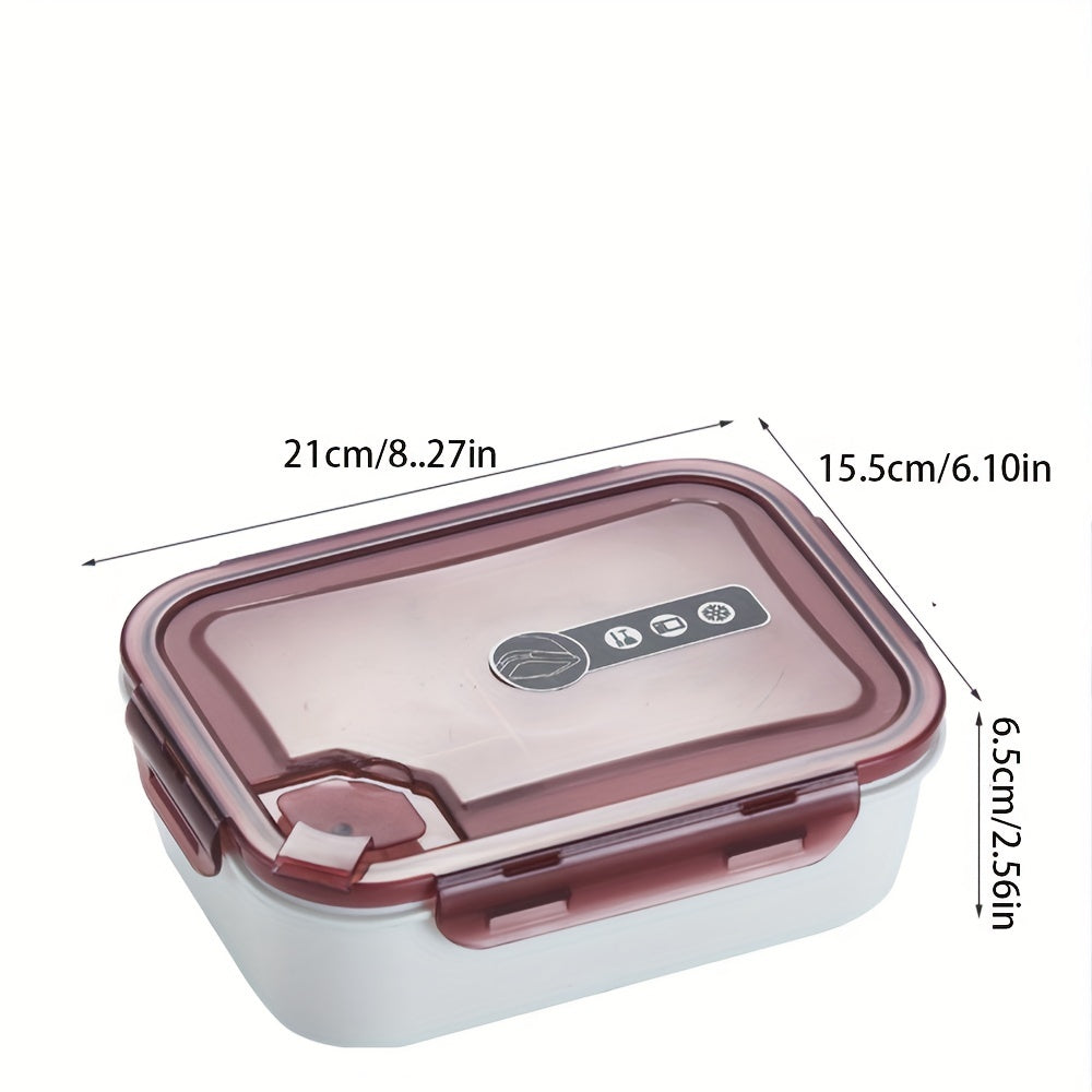Multi-Functional Plastic Lunch Box with Dividers, Microwave Safe, Square Container