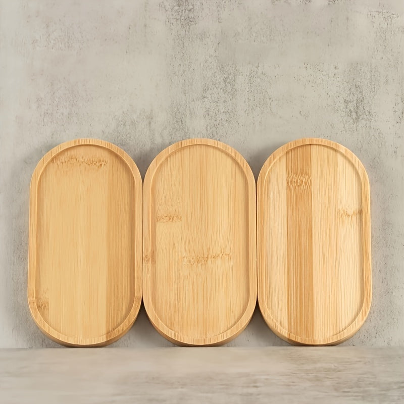 Bamboo Serving Tray with Coasters and Coffee Mat for Kitchen and Dining