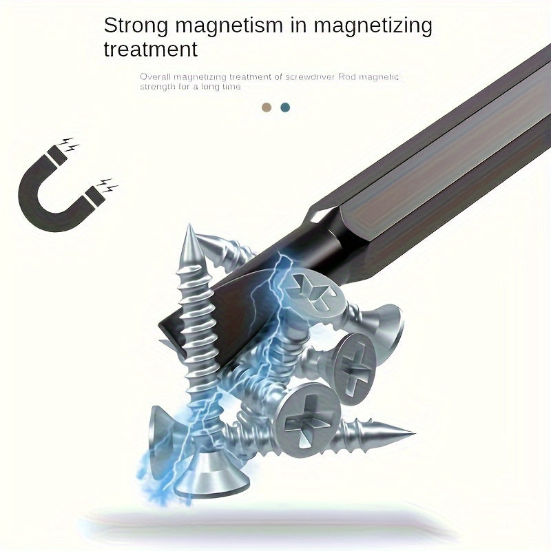 Universal Magnetic Screwdriver Set High Carbon Steel Dual-Purpose Phillips Flathead for Home and Computer Repair