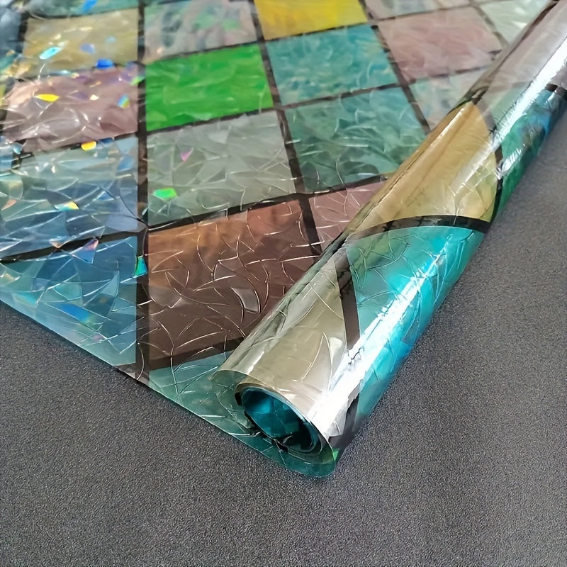 Electrostatic Glass Window Film with Crystal Lattice Design Reusable No Residue